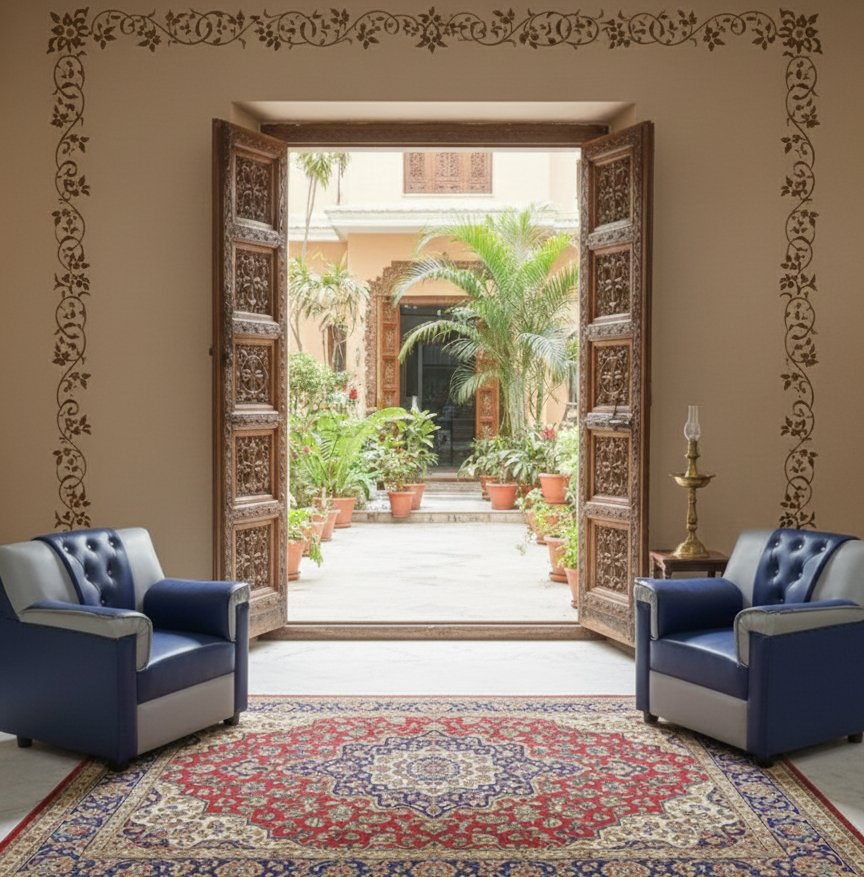 Premium Blue & Grey 3+1+1 Leatherette Sofa Set with Tufted Backrest - Image 2